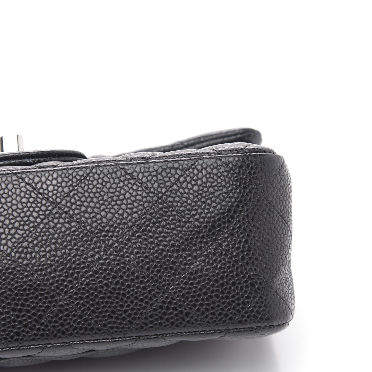 Caviar Quilted Mini Rectangular Flap Black