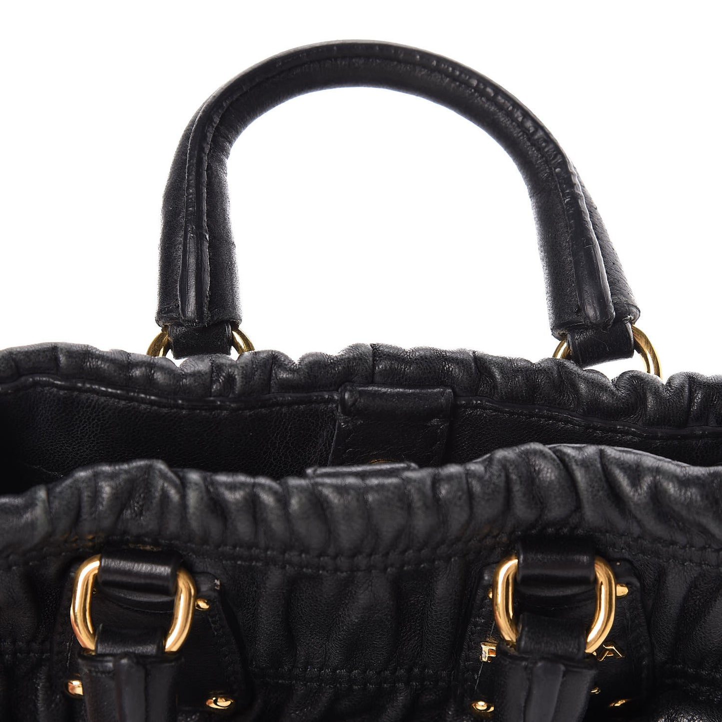 Nappa Gaufre Mini Crossbody Bag Black