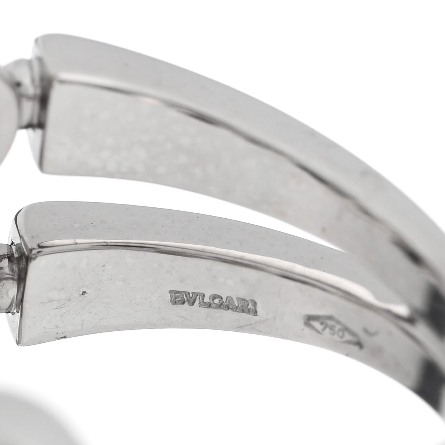 Bulgari 18K White Gold Diamond Lucia Ring 52 6 4 of 4