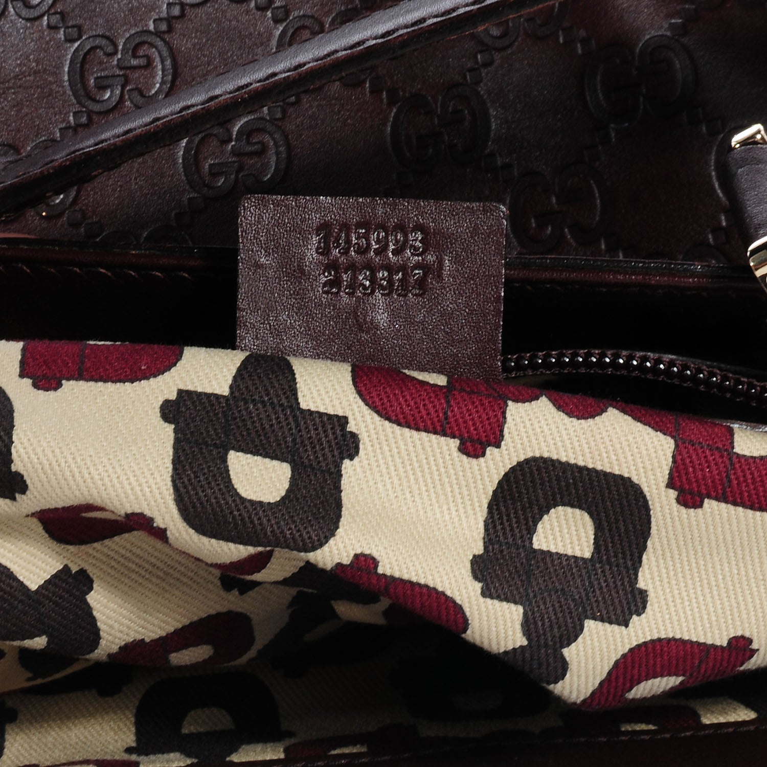 Gucci Guccissima Large Punch Tote Chocolate Brown 7 of 7