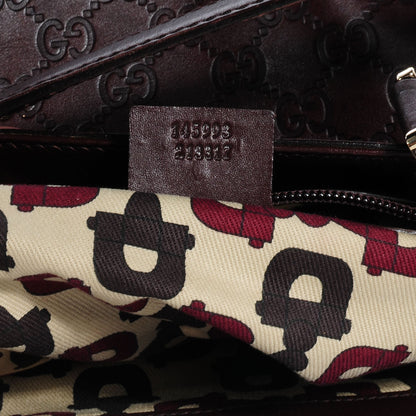 Gucci Guccissima Large Punch Tote Chocolate Brown 7 of 7