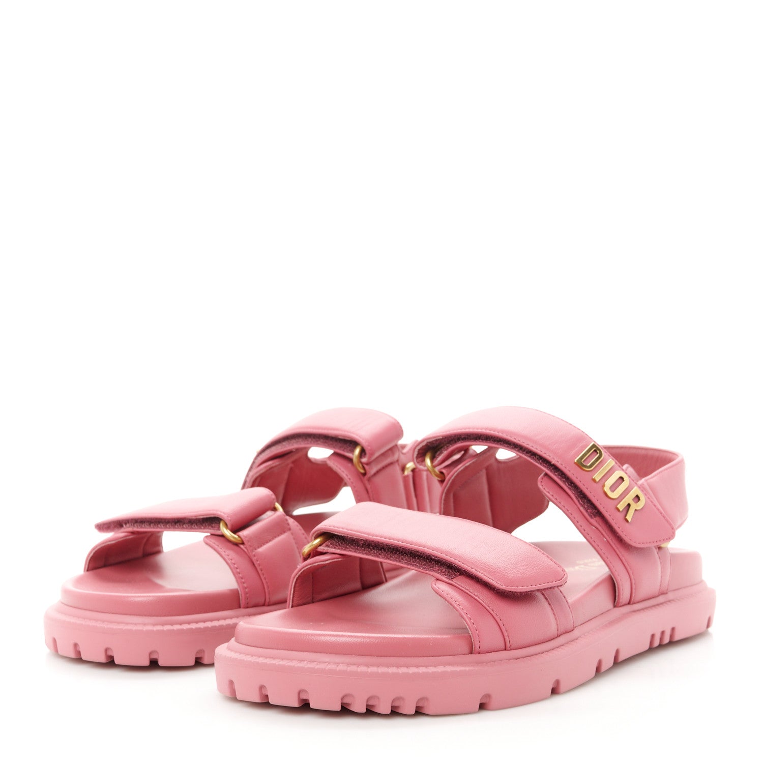 Christian Dior Lambskin Dioract Sandals 38 Pink 3 of 9