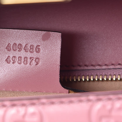 Gucci Guccissima Signature Medium Padlock Shoulder Bag Rose Baby Candy 7 of 9