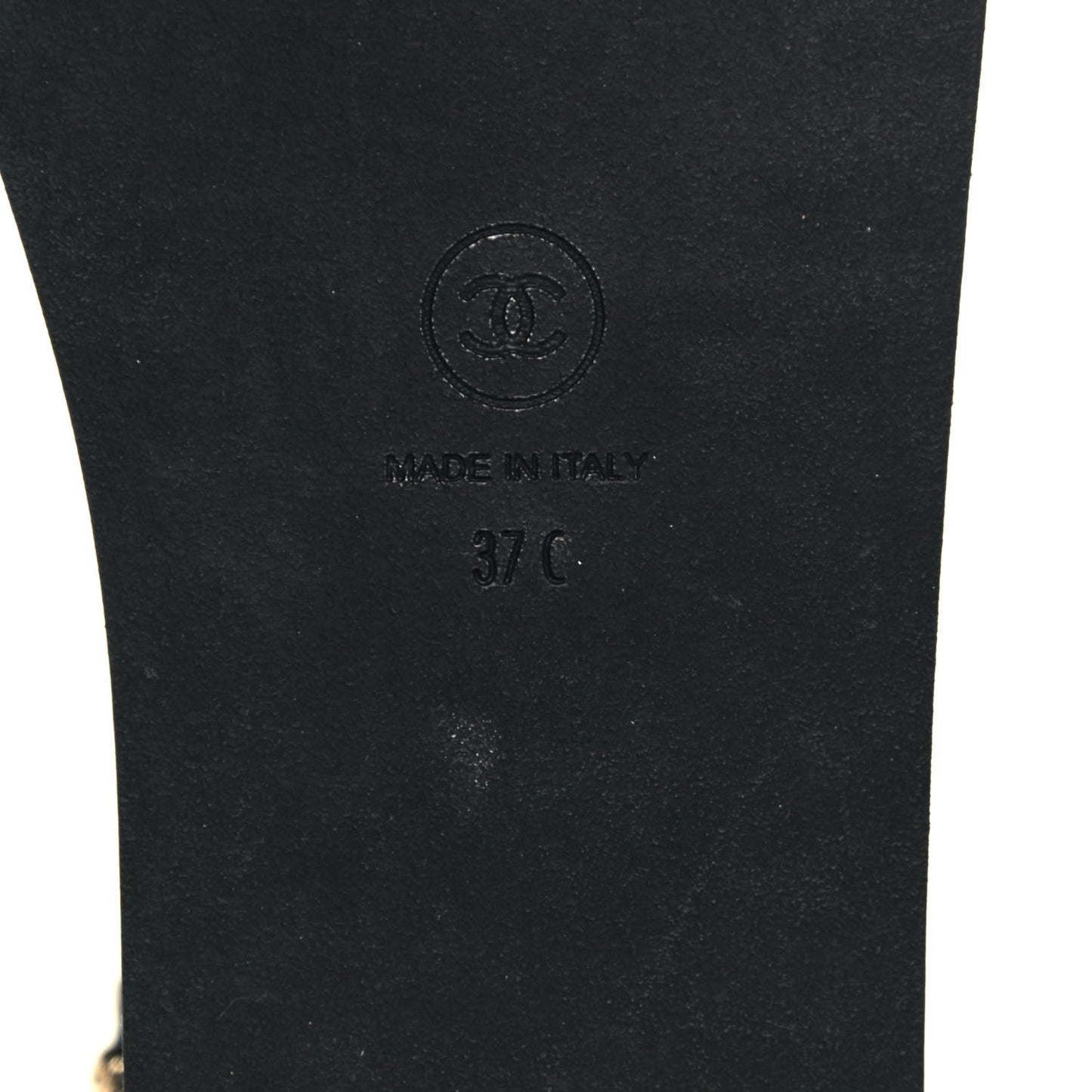 Lambskin Chain Sandals 37 Black
