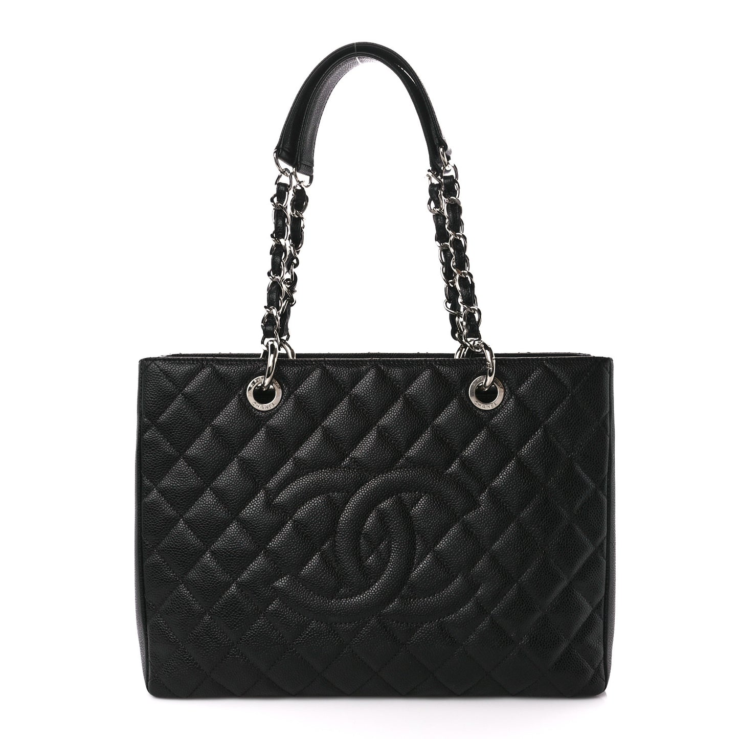 Caviar Quilted Grand Shopping Tote GST Black