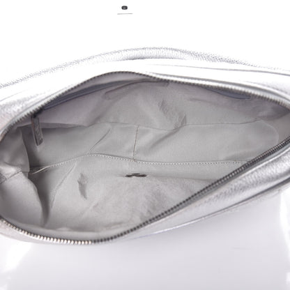 Chanel Metallic Calfskin Quilted Small Chain Detail Flap Silver 5 of 7