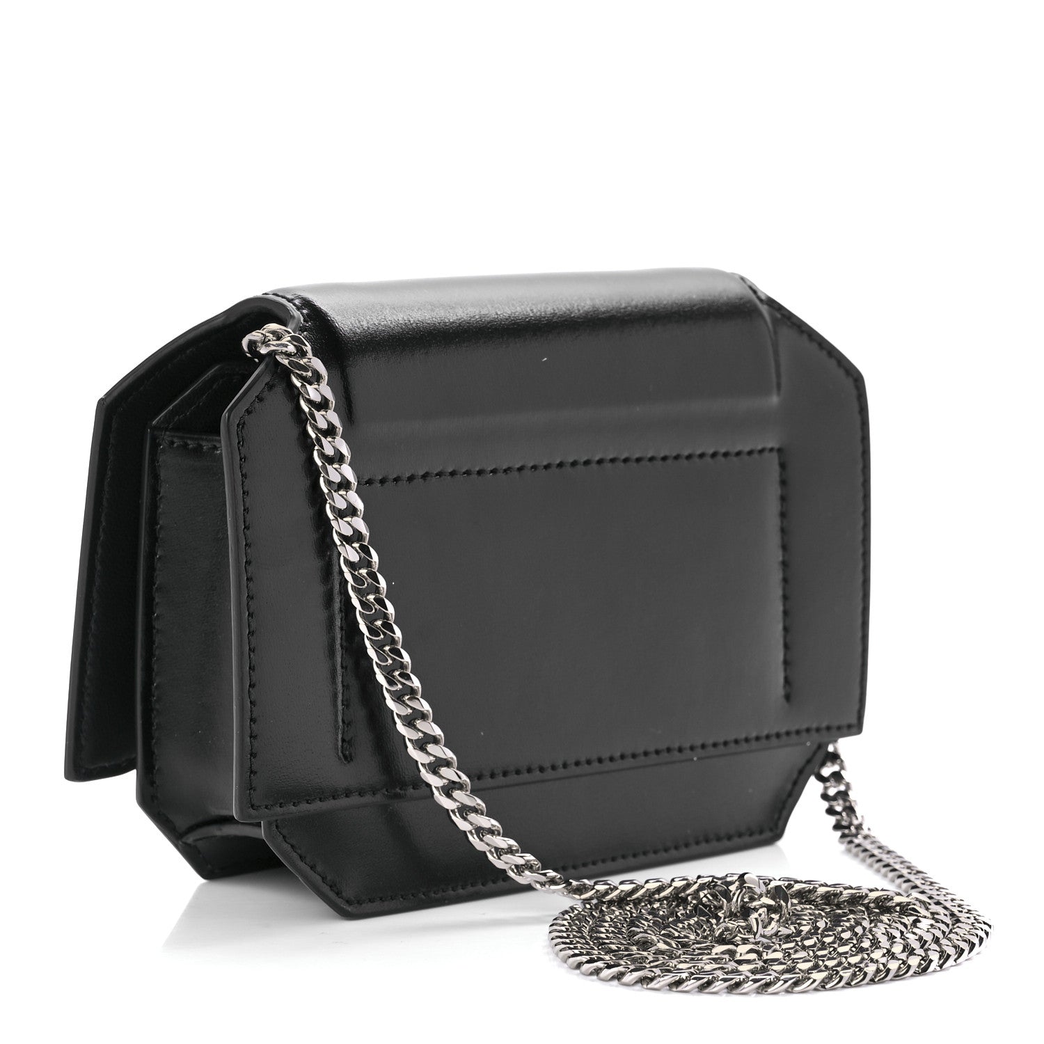 Givenchy Calfskin Bow Cut Chain Wallet Black 2 of 10