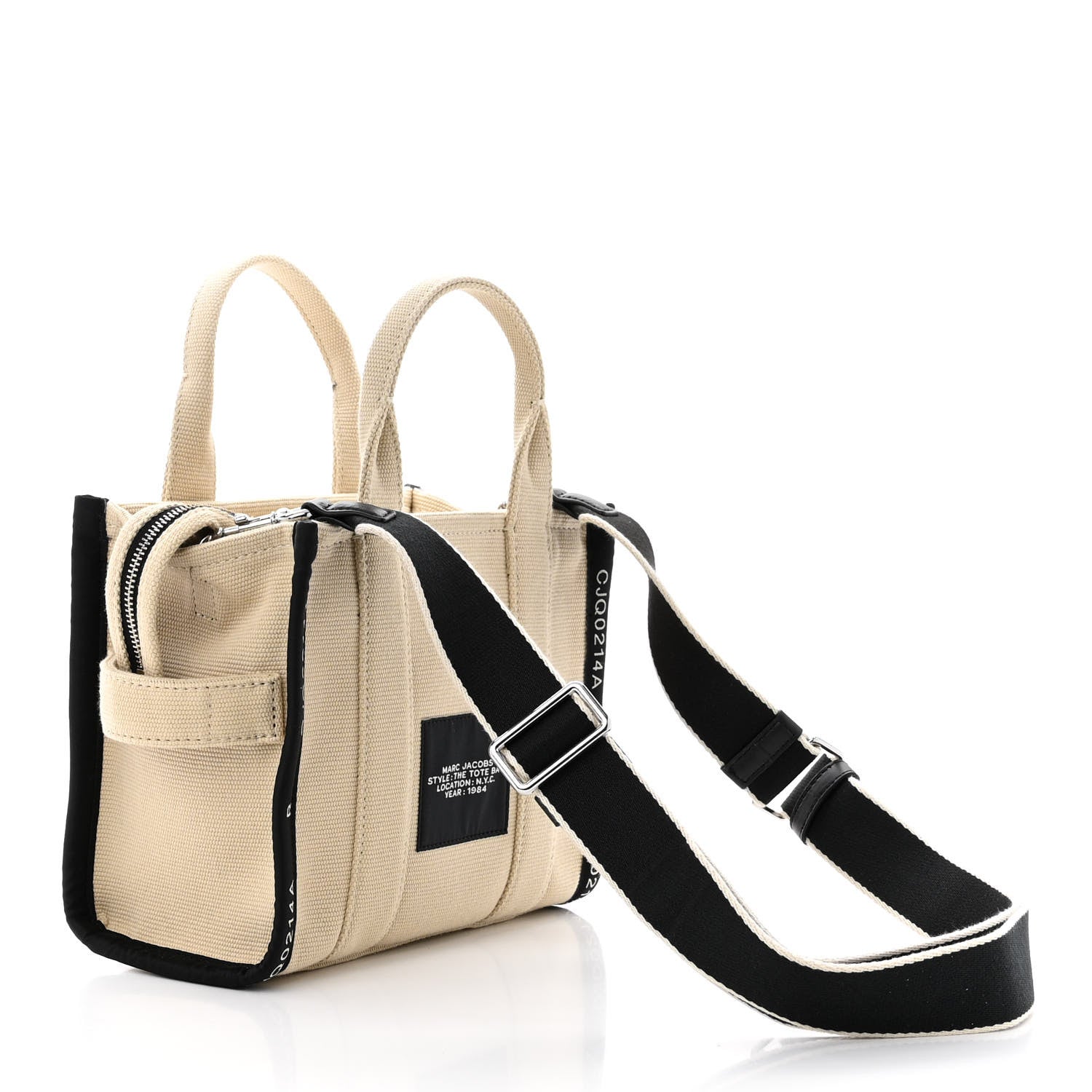 Marc Jacobs Jacquard Small The Traveler Tote Bag Warm Sand 1439205 – FASHIONPHILE