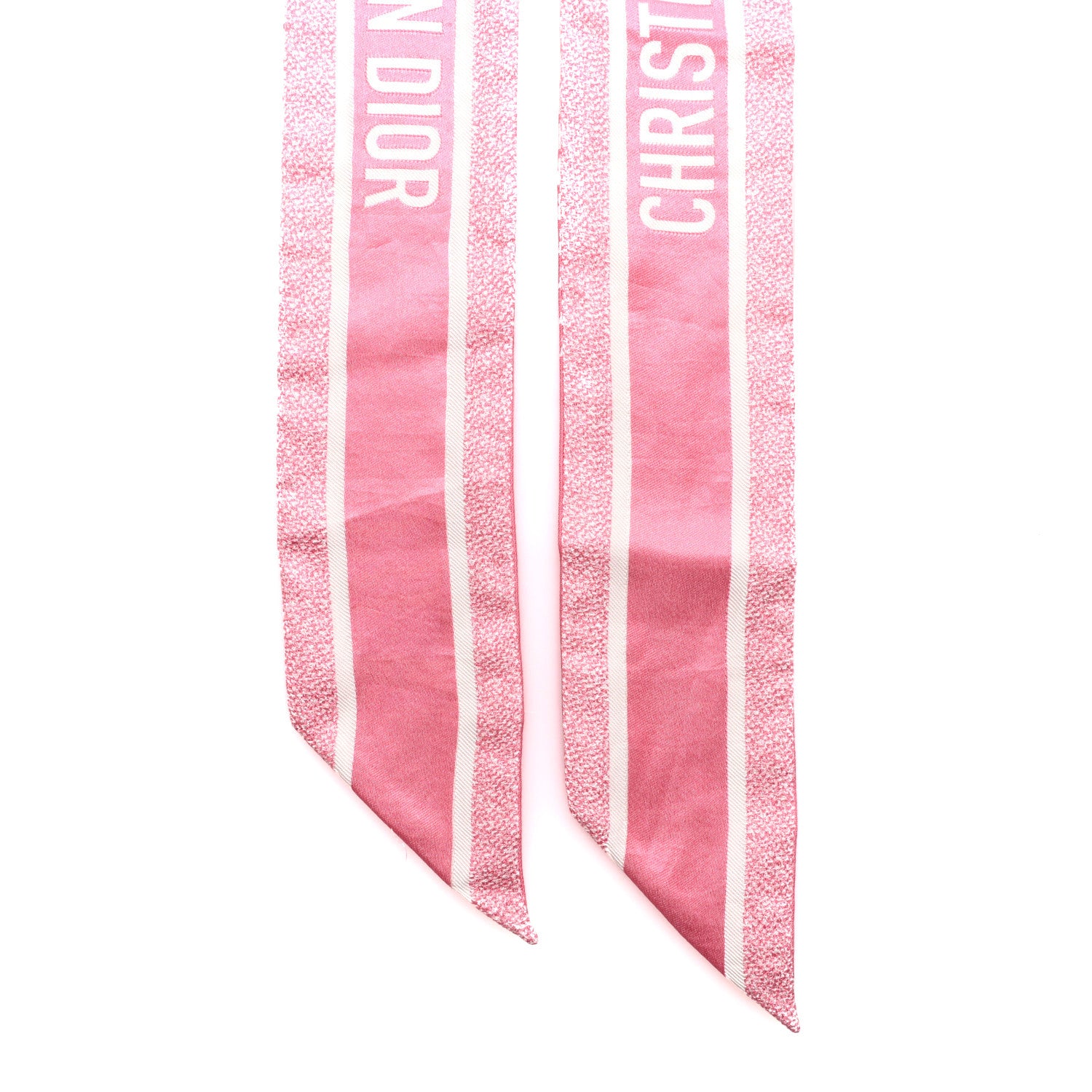 Christian Dior Silk Houndstooth Mitzah Scarf Pink 1817733