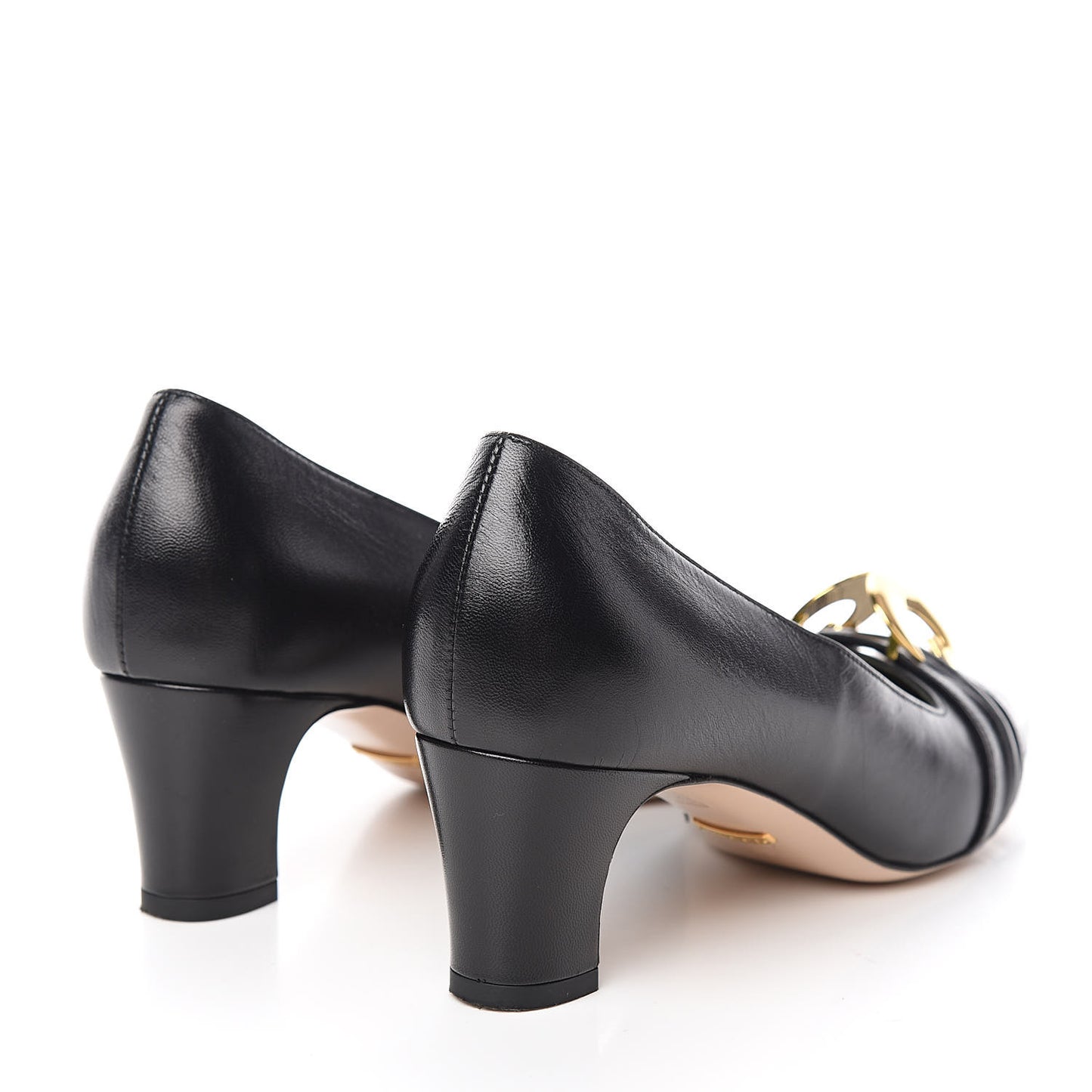 Malaga Kid Half Moon GG Square Toe Pumps 39 Black