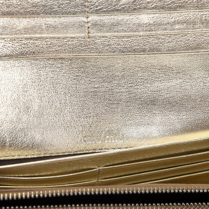 Miu Miu Metallic Nappa Matelasse Crystal Clutch Pyrite 8 of 8