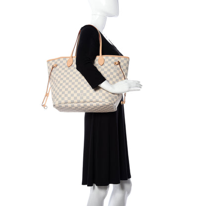Louis Vuitton Damier Azur Neo Neverfull MM Rose Ballerine 2 of 8