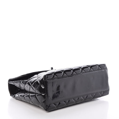 Chanel Patent Quilted Jumbo Kelly Flap Black 4 of 11