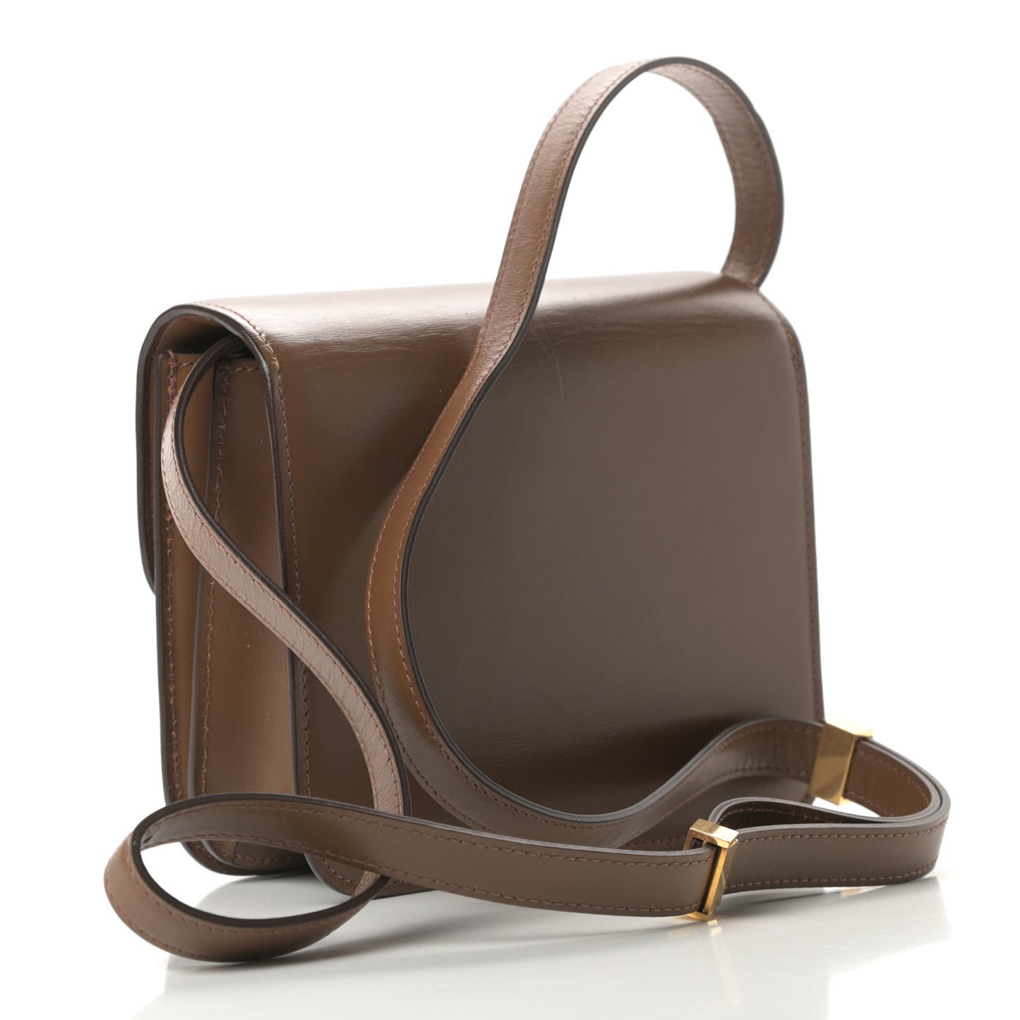 Box Calfskin Teen Classic Box Flap Bag Camel