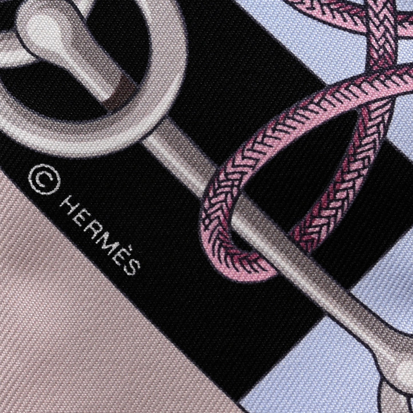 Silk Cliquetis Twilly Black Rose Menthol