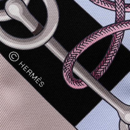 Hermes Silk Cliquetis Twilly Black Rose Menthol 3 of 4