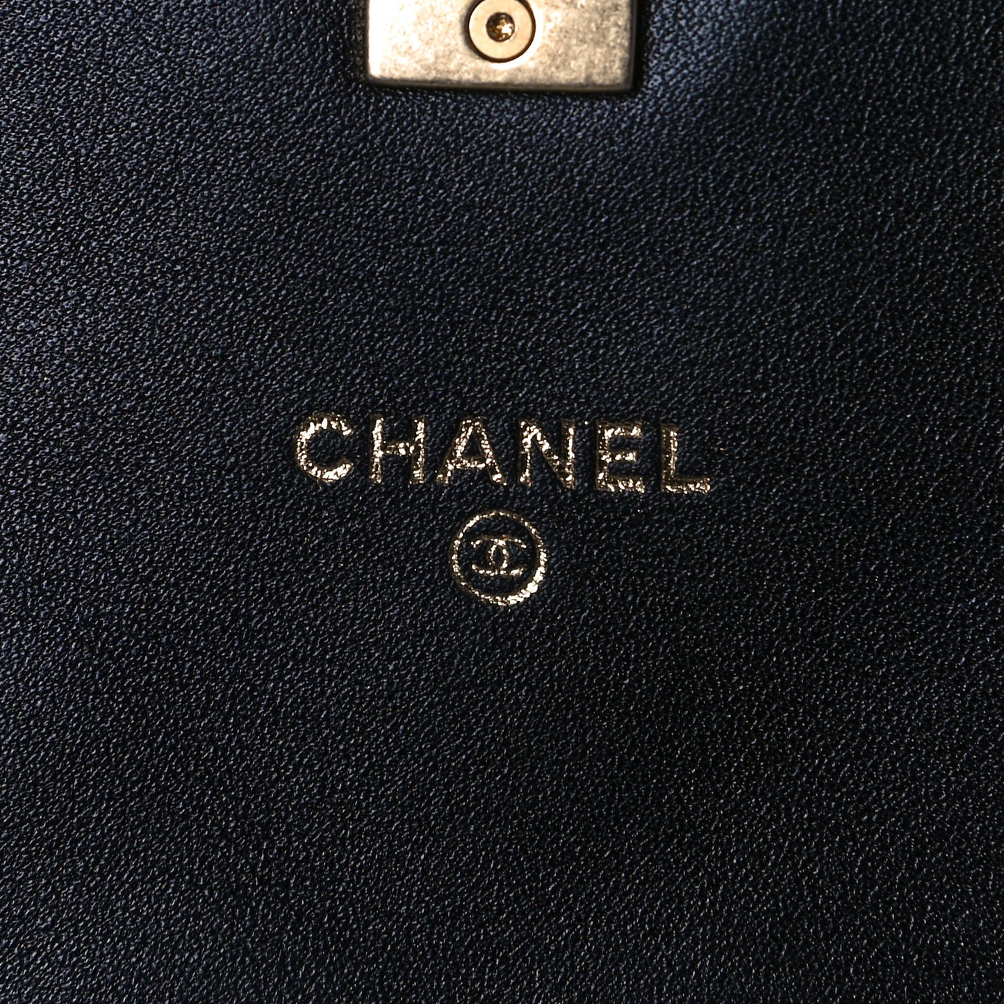 Calfskin Quilted Coco Mail Clutch With Chain Black