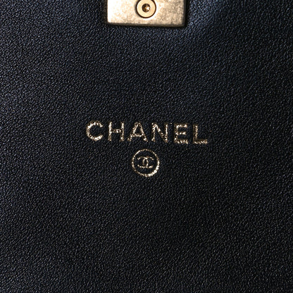 Chanel Calfskin Quilted Coco Mail Clutch With Chain Black 7 of 10