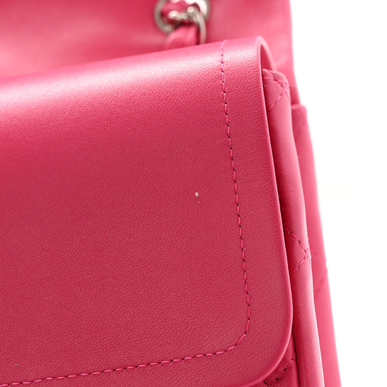 Chanel Lambskin Quilted Maxi Double Flap Dark Pink 12 of 13