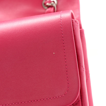 Chanel Lambskin Quilted Maxi Double Flap Dark Pink 12 of 13