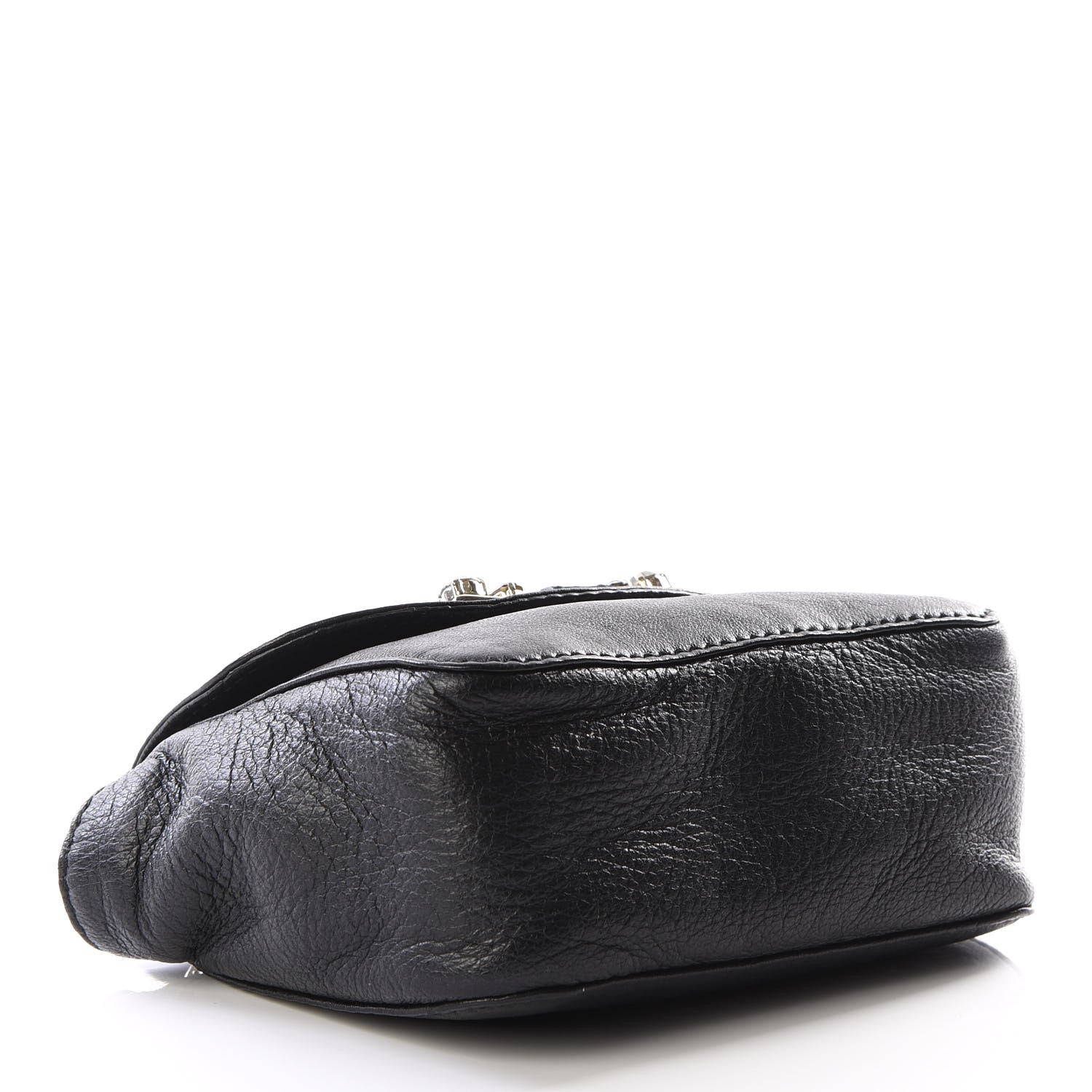 Chloe Grained Calfskin Crystal Mini Lily Crossbody Bag Black 3 of 11