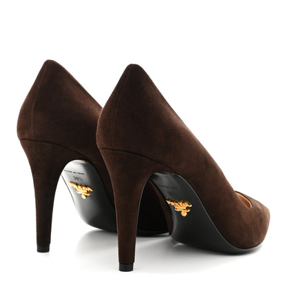 Prada Camoscio Basic 90mm Pumps 39.5 Moro 5 of 9