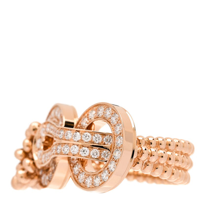 Cartier 18K Pink Gold Diamond Agrafe Ring 52 6 3 of 6
