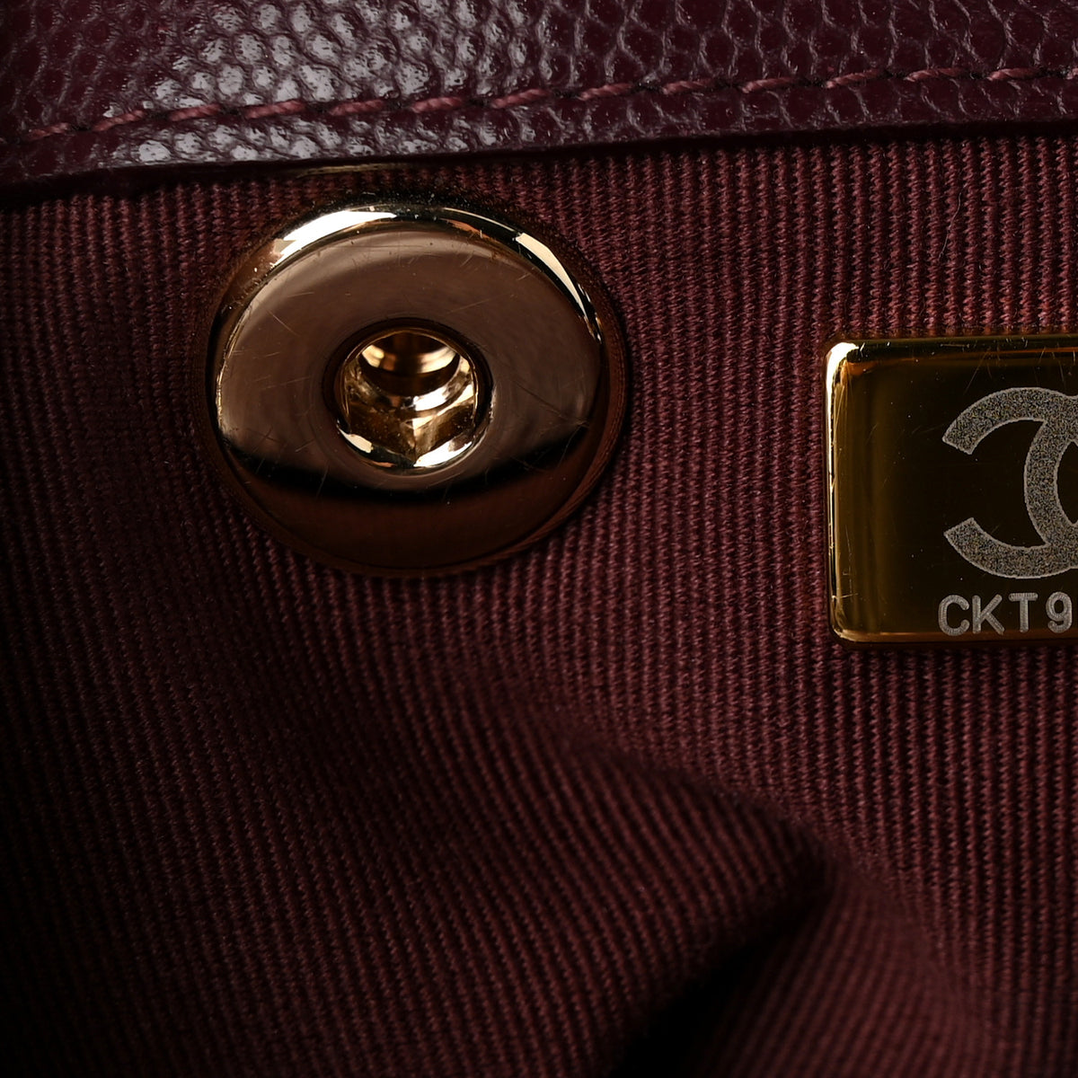 Chanel Shiny Caviar Quilted Small Duma Pockets Drawstring Backpack Burgundy 7 of 10