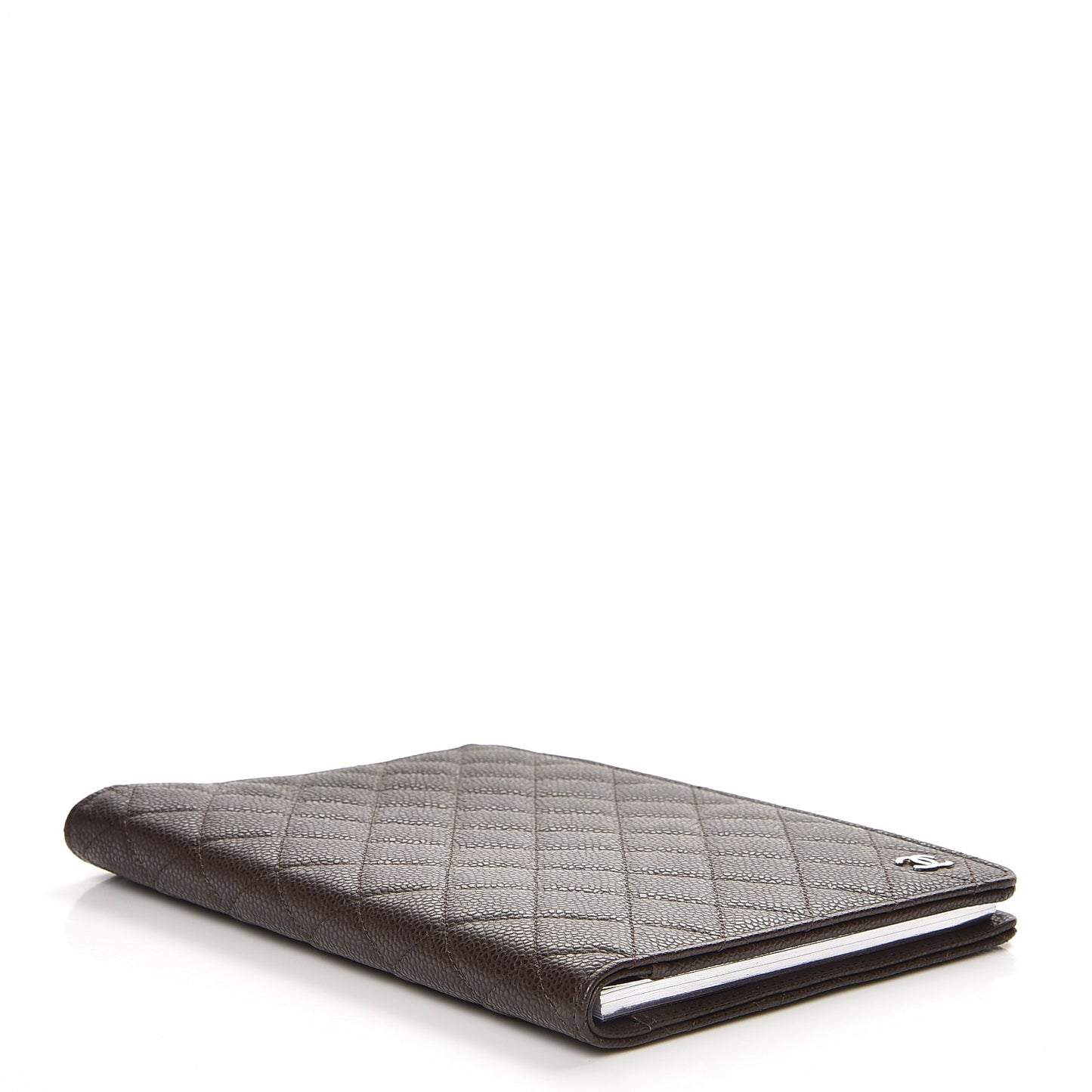 Caviar Quilted Notebook Agenda Cover Brown