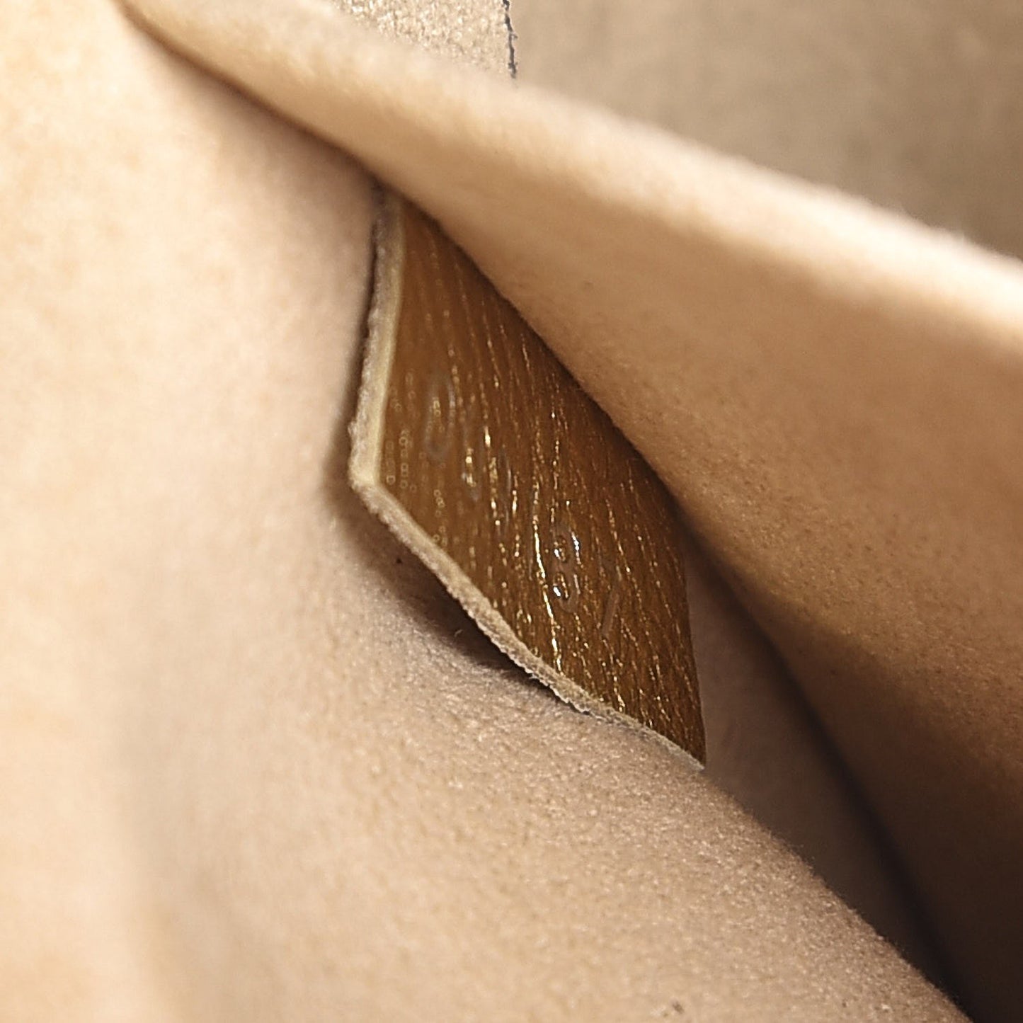Metallic Calfskin Lockme Backpack Gold