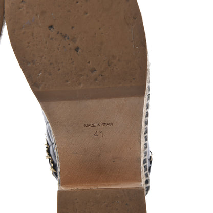 Chanel Calfskin Quilted Cork Cap Toe CC Clogs 41 Black 8 of 10