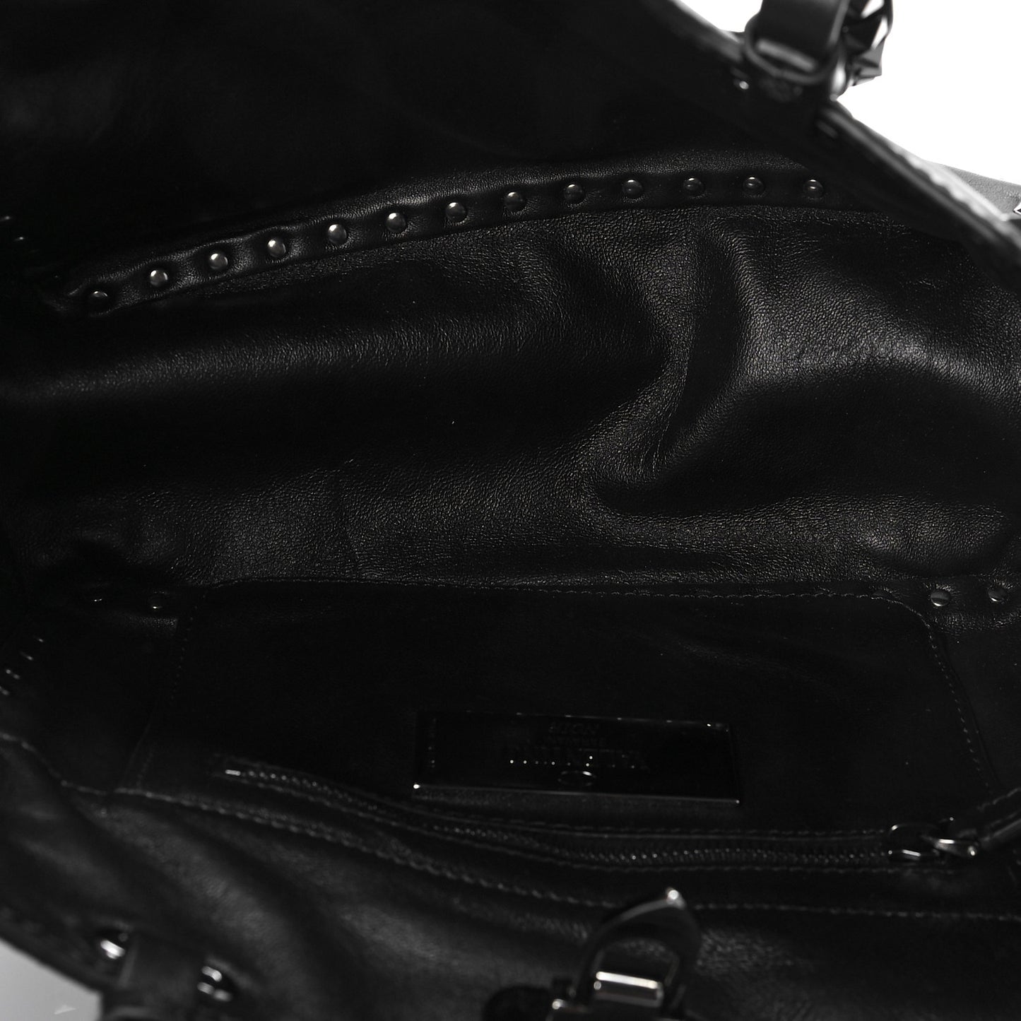 Vitello Small Rockstud Tote Black