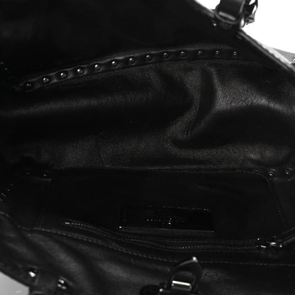 Valentino Garavani Vitello Small Rockstud Tote Black 5 of 7
