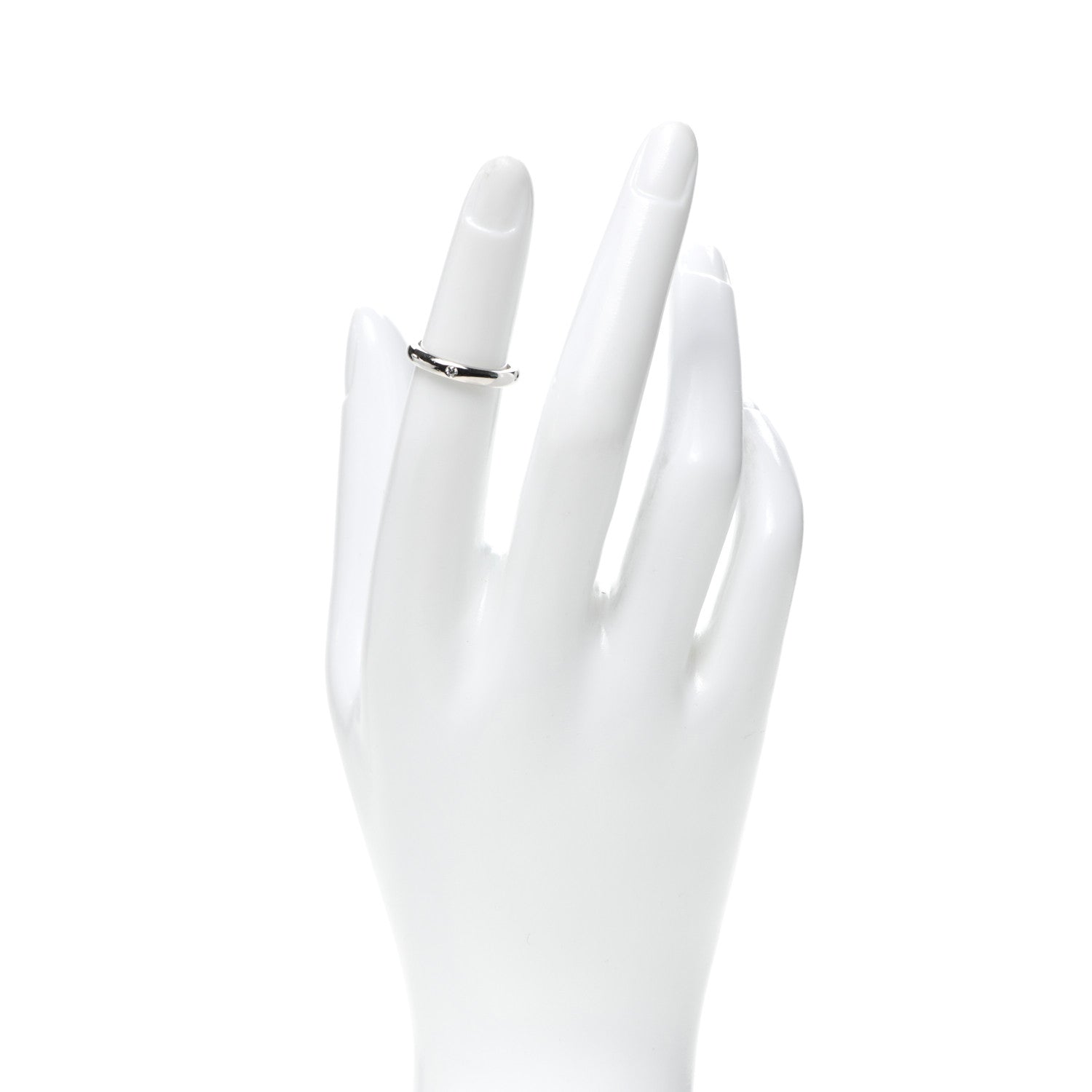 Tiffany Platinum Diamond Elsa Peretti Band Ring 47 4 2 of 6
