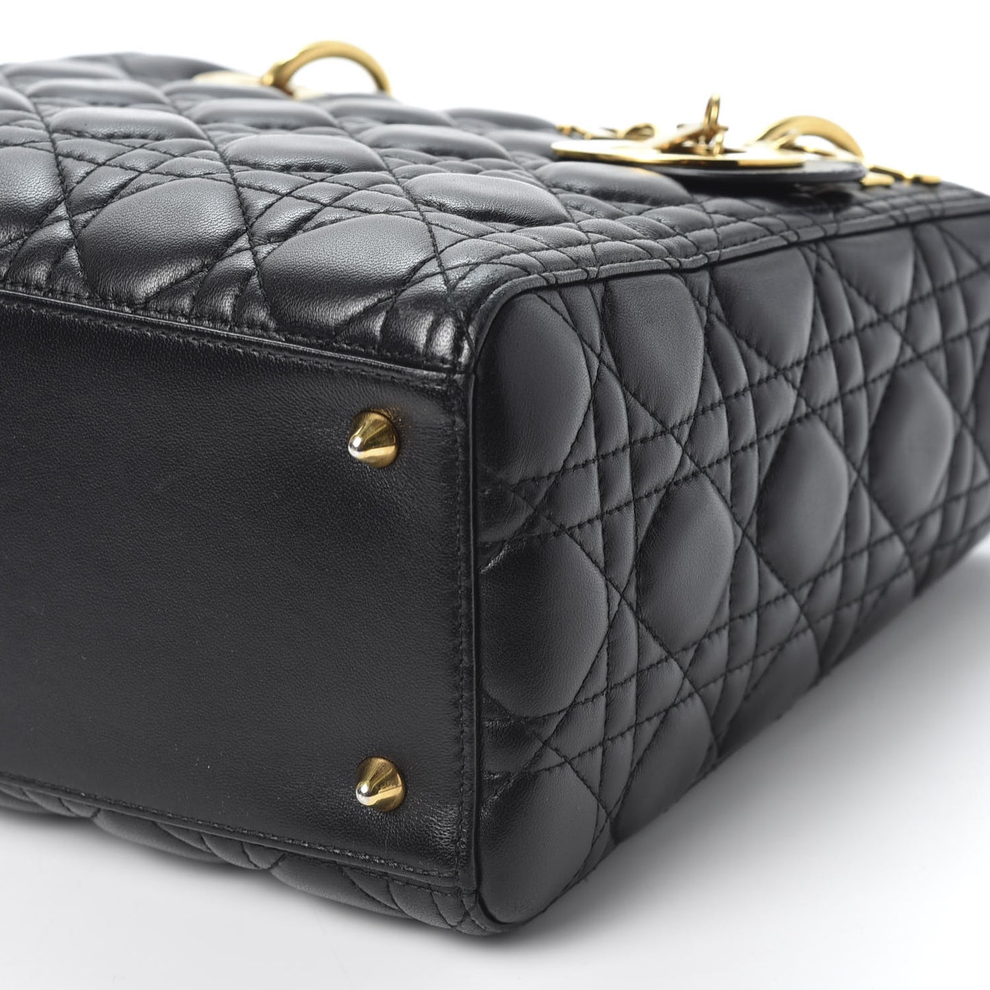 Lambskin Cannage Medium Lady Dior Black