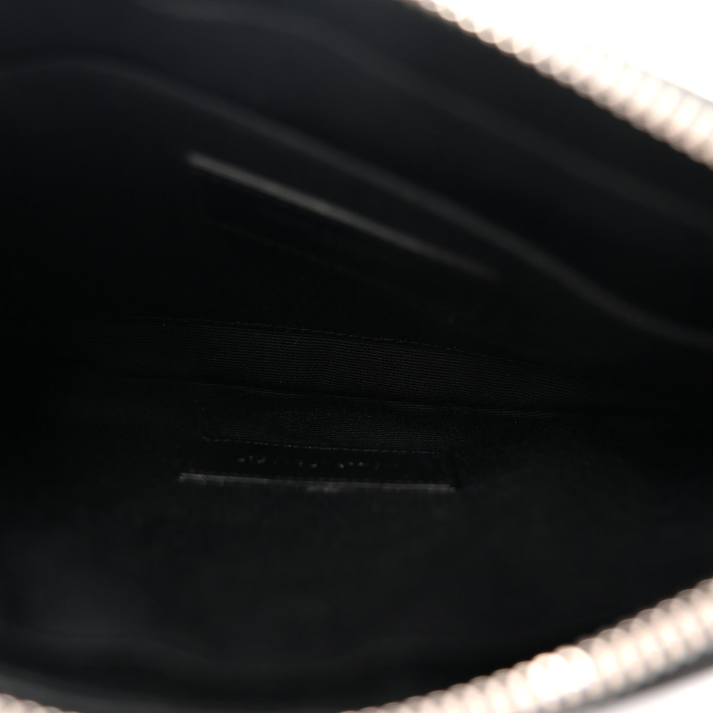 Calfskin Matelasse Chevron Monogram Pouch Black