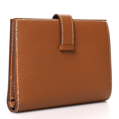 Hermes Epsom Bearn Compact Wallet Gold 3 of 10