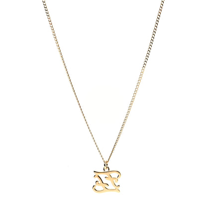 Fendi Metal Karligraphy Necklace Gold 1 of 6