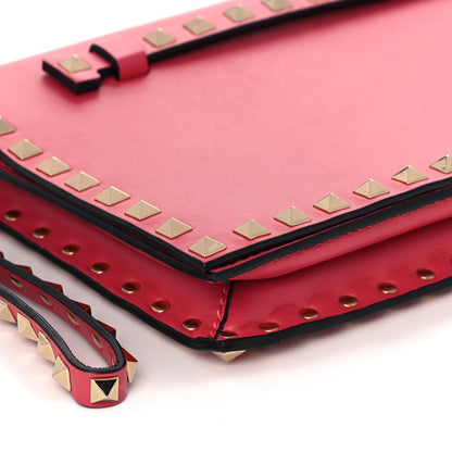 Valentino Garavani Nappa Rockstud Wristlet Clutch Deep Rose 7 of 10
