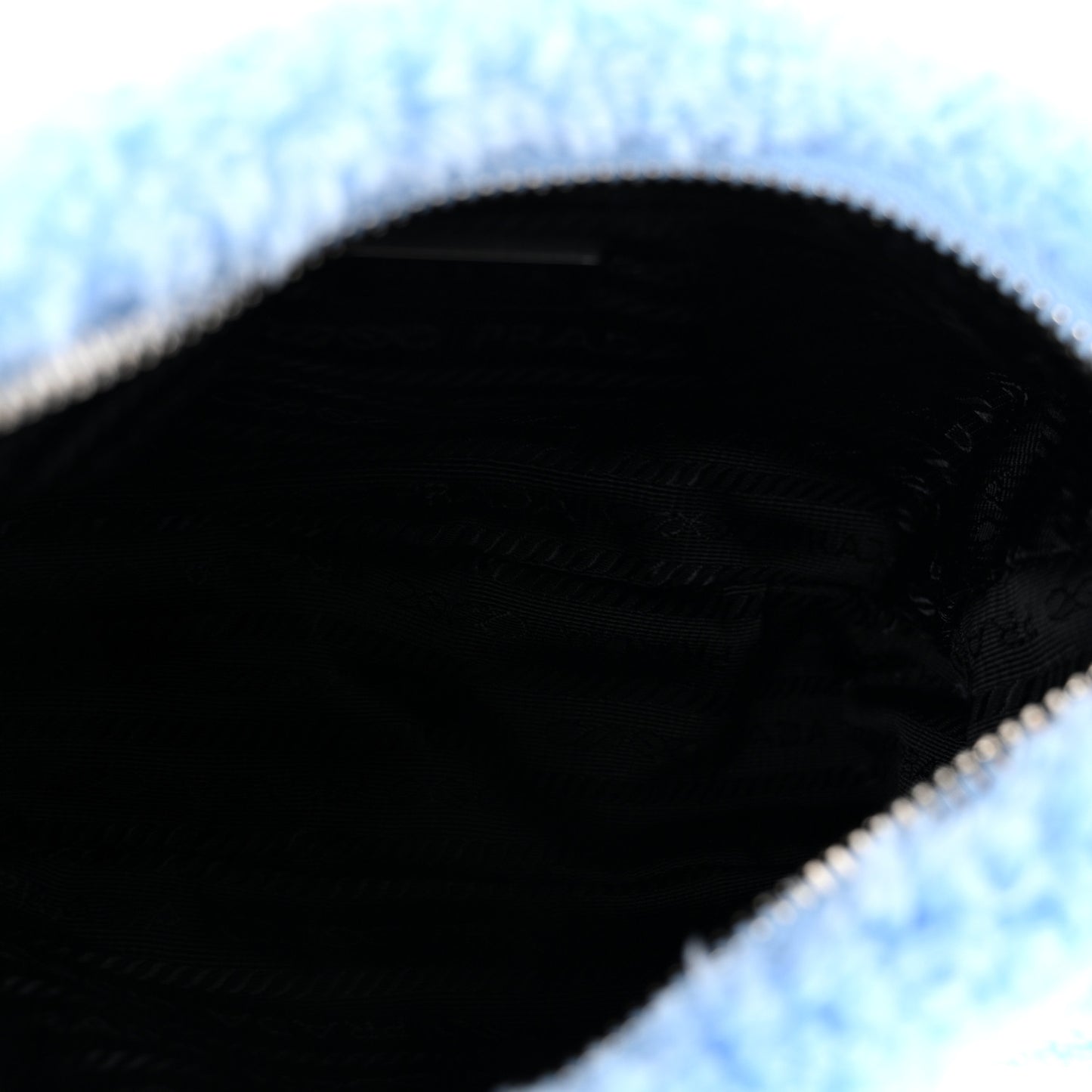Terry Cloth Mini Re-Edition 2000 Bag Celeste Black