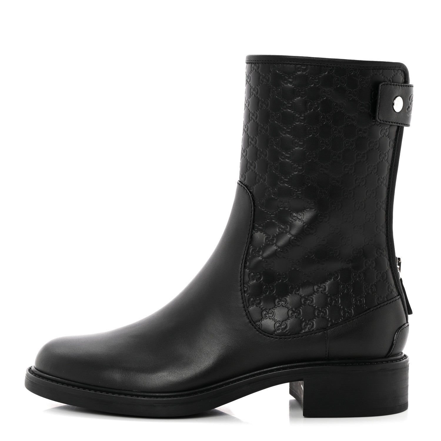 Gucci Soft Microguccissima Zip Boots 37 Black 1 of 13