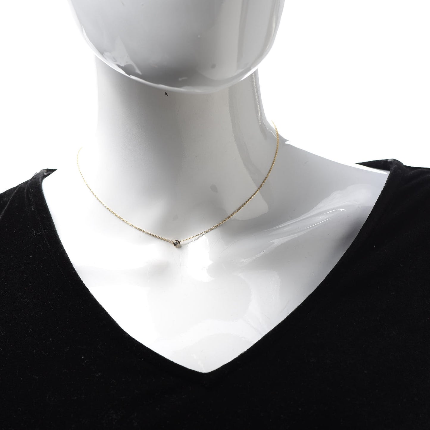 18K Yellow Gold Diamond XS D'Amour Pendant Necklace