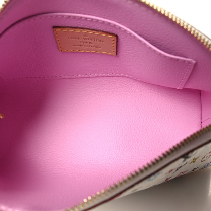 Louis Vuitton Monogram Multicolor Cosmetic Pouch White Litchi 5 of 6