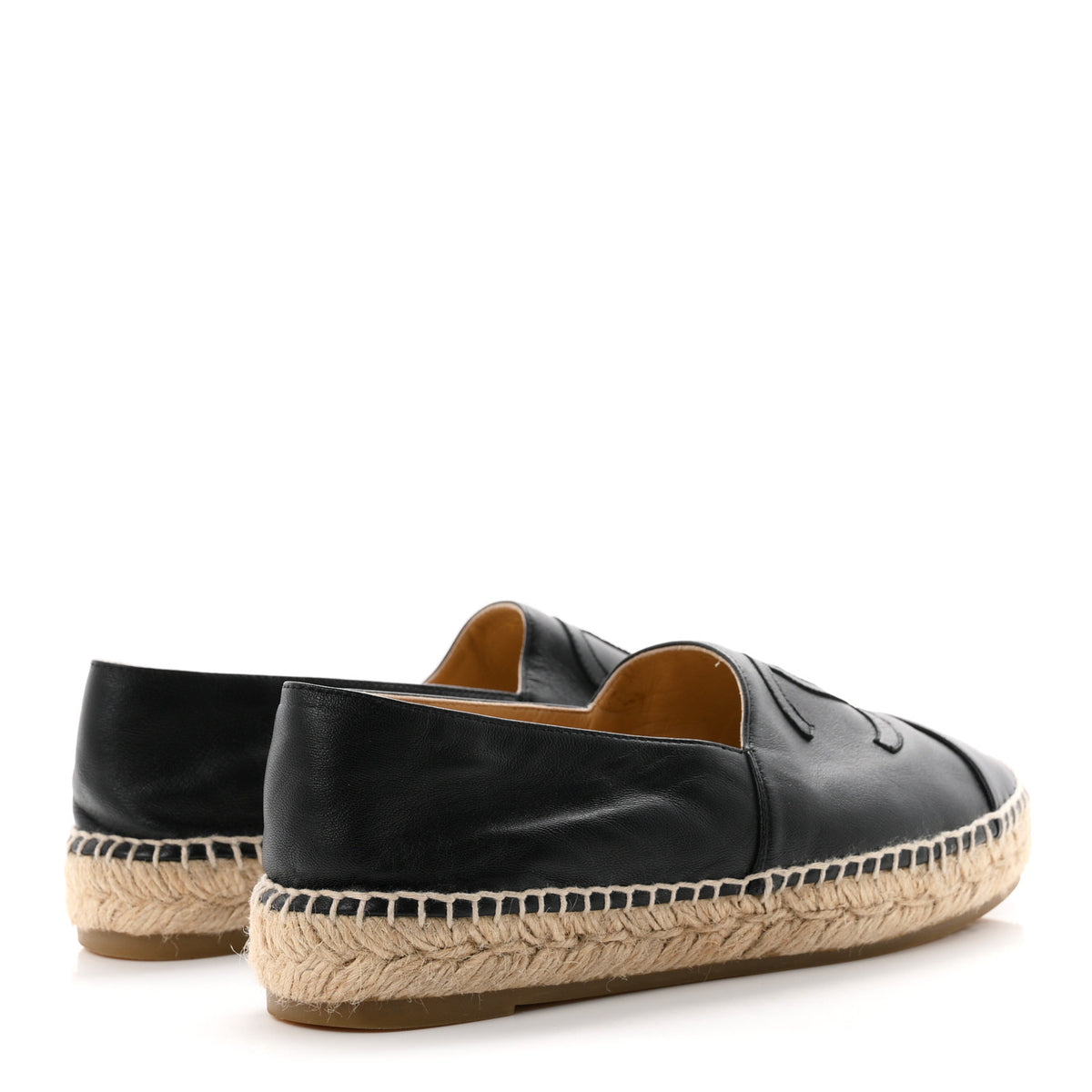 Lambskin CC Espadrilles 38 Black