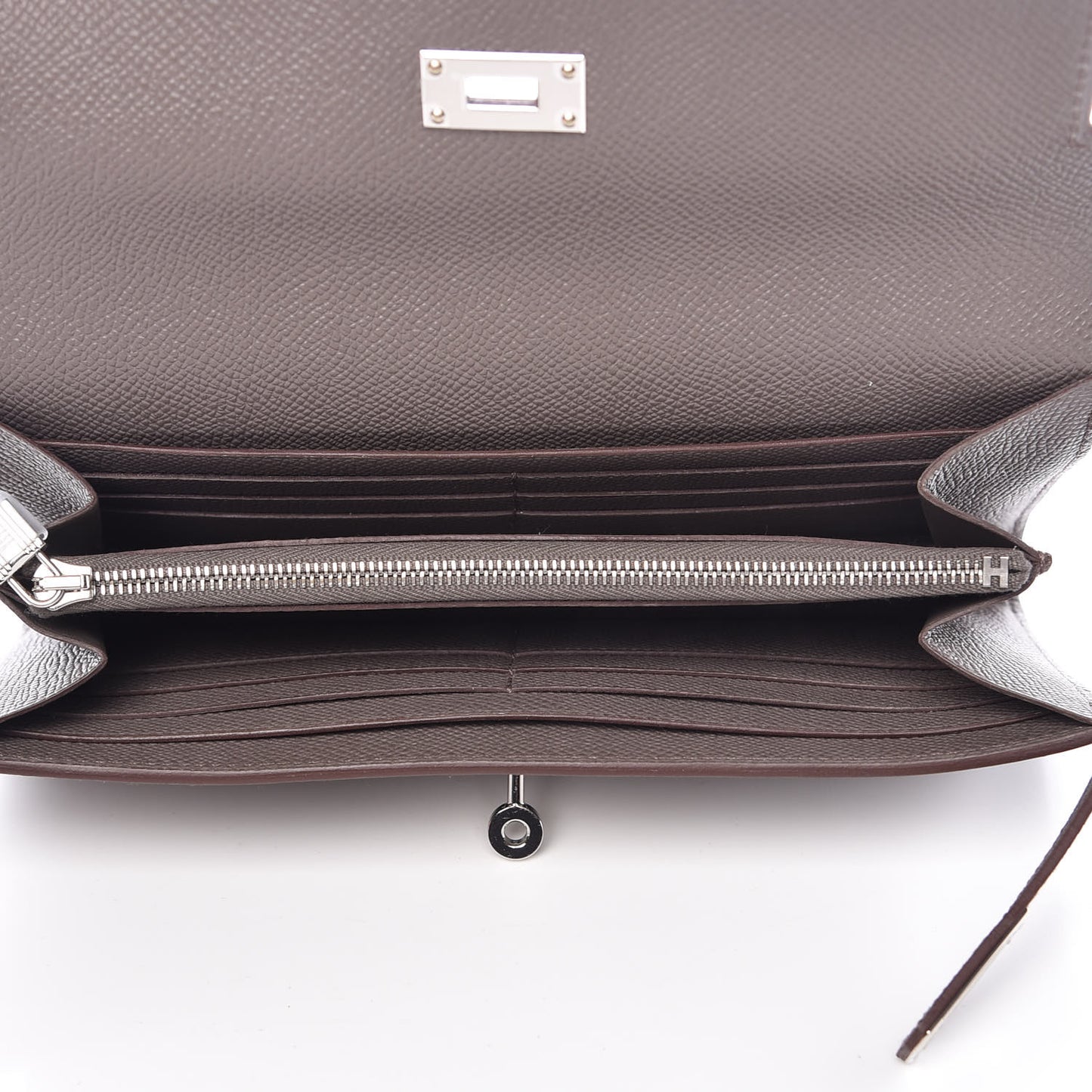 Epsom Kelly Longue Wallet Etain