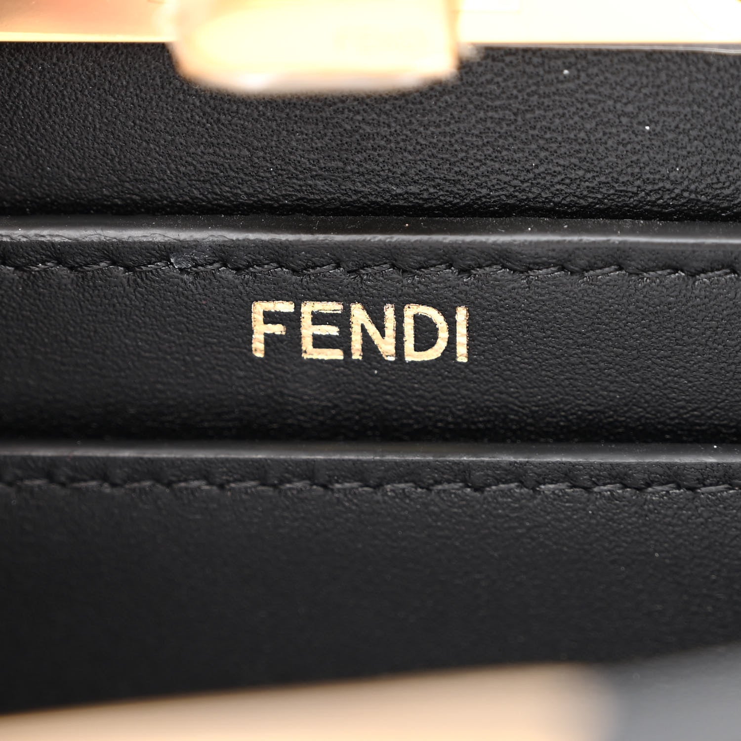 Fendi Shiny Nappa Petite Peekaboo I SEE U Satchel Black 6 of 12