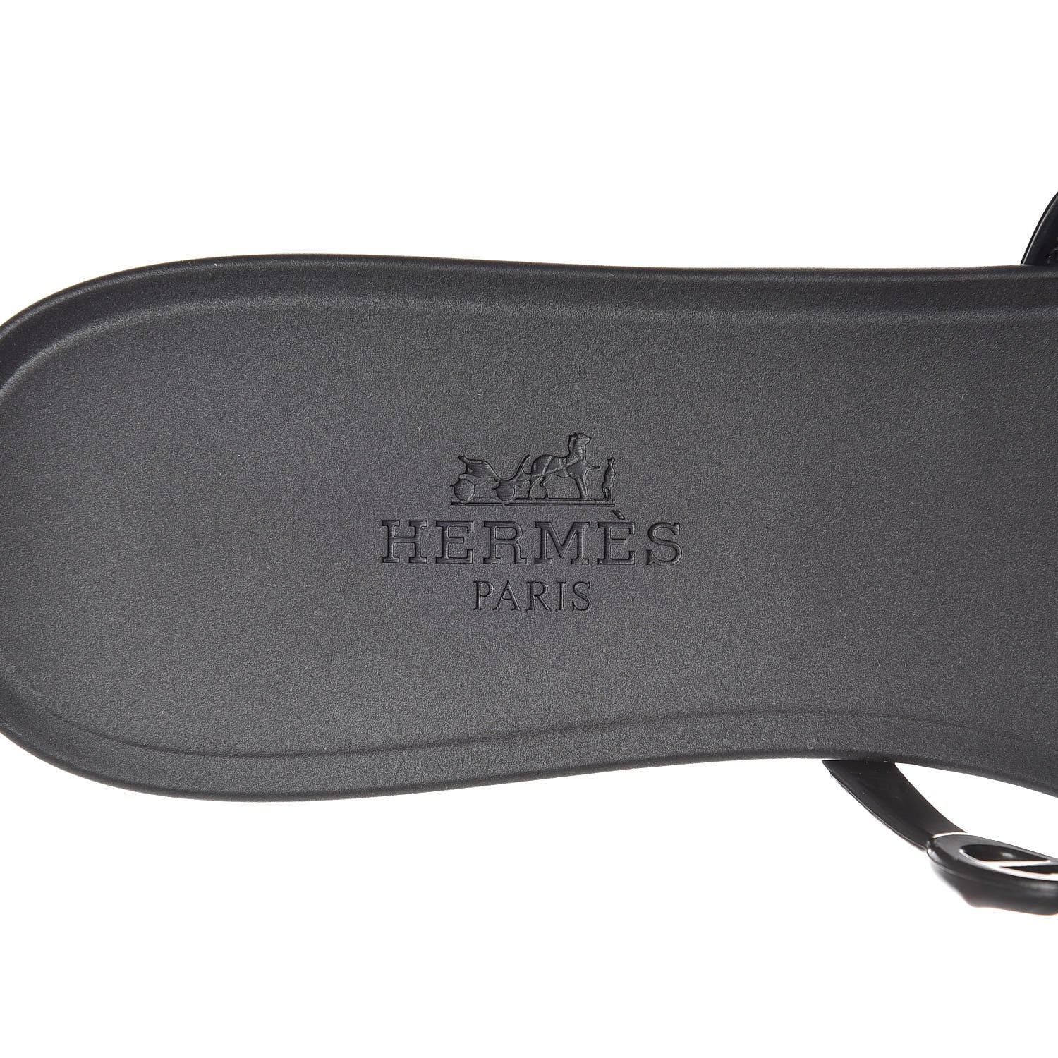 Hermes Rubber Chaine d'Ancre Rivage Sandals 36 Black 7 of 8