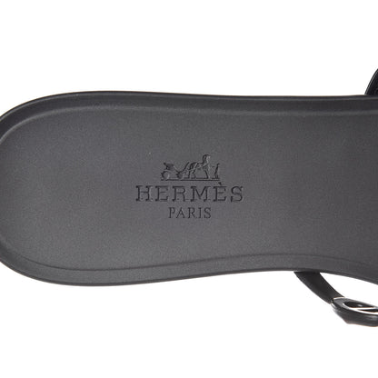 Hermes Rubber Chaine d'Ancre Rivage Sandals 36 Black 7 of 8