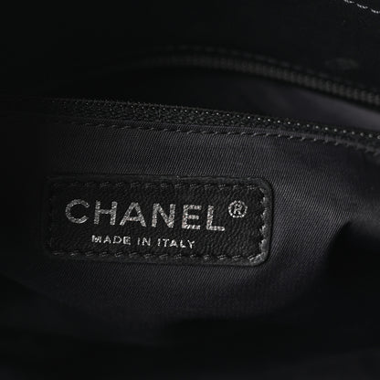 Chanel Coated Canvas Quilted Small Paris Biarritz Tote Black 6 of 10