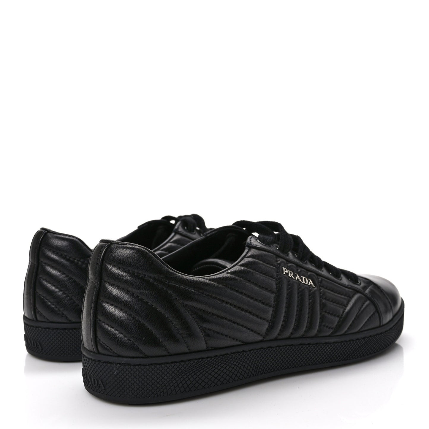 Nappa Diagramme Womens Low Top Sneakers 39.5 Black